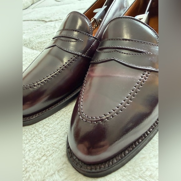 $1,022 Alden Genuine Shell Cordovan Leather Slip On Penny Loafers 10.5 - Picture 5 of 15